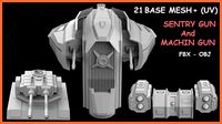Fred BaseMeshes-SentryGuns MachinGuns Vol 1