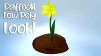 An Easter Daffodil with a Low poly look