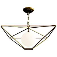 The Lighting Book ORSINI antique gold geometric pendant