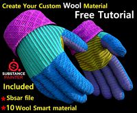 10 wool smart material and SBSAR and Free tutorial