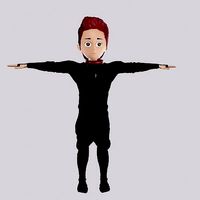 Alex 3D Kid Boy Anime  Character for Games and 3D Animation