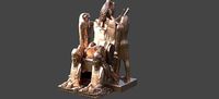 Egyptian Throne Horus 3D