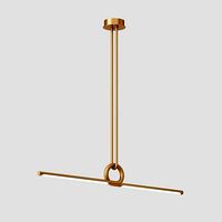 Beau Loop Brass Linear Pendant Light