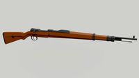 kar98k 3d model low poly