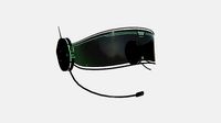 SciFi Glasses H02 Black Green - Character Design Fashion