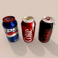 Cans coke pepsi