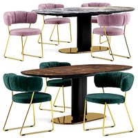 Quadrotta chair and Cameo table - Calligaris
