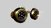 SciFi Glasses G06 Gold - Character Design Fashion