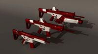 Low-poly military rifles guns 35 986 tris