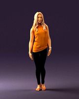 Woman in orange top 0609