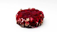 Cherry chocolate brownie baked confection