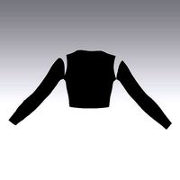 BLOUSE  BLACK LOOK LONG SLEVEE PANEL