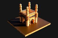 Low-Poly Charminar 3D model