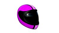 Cartoon Helmet Kart A05 Pink - Character Design