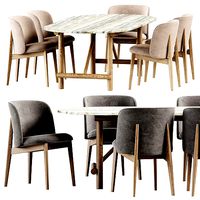 Ayana Outdoor Table by B B and Abrey Chair by Calligaris