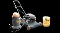 Industrial Props Set Law-Poly 3D Models