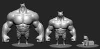 Buff doge and Cheems meme | 3D