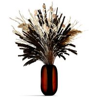 Bouquet of dried flowers in a glass vase 137
