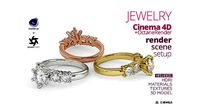 Jewelry Render Scene Setup for Cinema 4D OctaneRender Pack2