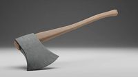 Axe wooden with good visual condition 3d model game-ready