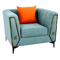 Homary-Modern Luxury Upholstered Leath-aire Accent Chair