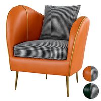 Homary-Modern Houndstooth Upholstered Accent Chair