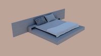 moden style wooden bed 12feet by 7feet