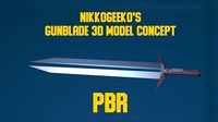 GunBlade - PBR Low-Poly