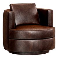 Restoration Hardware Wren Leather Swivel Chair