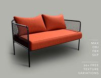 Industrial Modern Metallic Meshed Sofa - S009