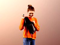 Bella 11634 - Woman In Casual Attire Opening Her Bag