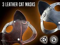 Leather cat mask - 3D VR AR game ready Low-poly 3D model