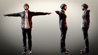 Homeless game-ready character male