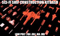 Low Poly Kit Bash Sci-FI Ships