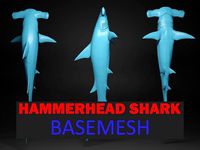 hammerhead shark base mesh obj