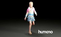 Humano Running young girl 0906