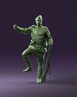 001011 man in soviet soldier with mosin sniper rifle