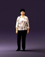 Asian woman in white top 0836