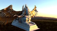 Sphinx Alien with wings