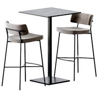 Bar Table Dado S70 by Mobliberica and Marlen Bar Chair by TrabA