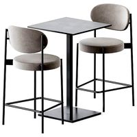 Bar Table Dado S60 and Series 430 Bar Stool by Verner