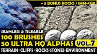 Ultra HQ Terrain Seamless Sculpt Zbrush brushes and Alphas Vol7