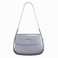 Prada Cleo brushed bag with flap Cornflower Blue