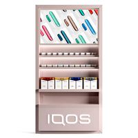 Showcase for the sale of IQOS with sticks