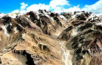 Mountain landscape Parque Andino Juncal Chilli