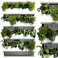 Indoor outdoor fitowall plant plant stairs stand metal vase 11