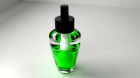Air Freshener Bulb Half Filled with Green Liquid