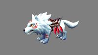 Cartoon Icefield Wolf Mount - white wolf