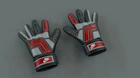 Gloves 3D Soccer Futbol LowPoly HighPoly