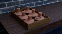 Clay vial tray potion or alchemy asset
